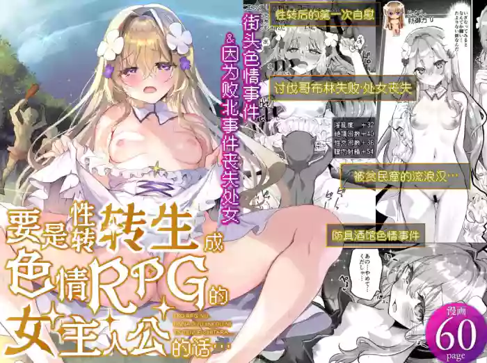 Ero RPG no Onna Shujinkou ni TS Tensei Shitara... ~Machi Ero Event & Haiboku Ecchi de Shojo Soushitsu~ | 要是性转转生成为色情RPG的女主人公的话…～街头色情事件＆因败北事件丧失处女～ cover
