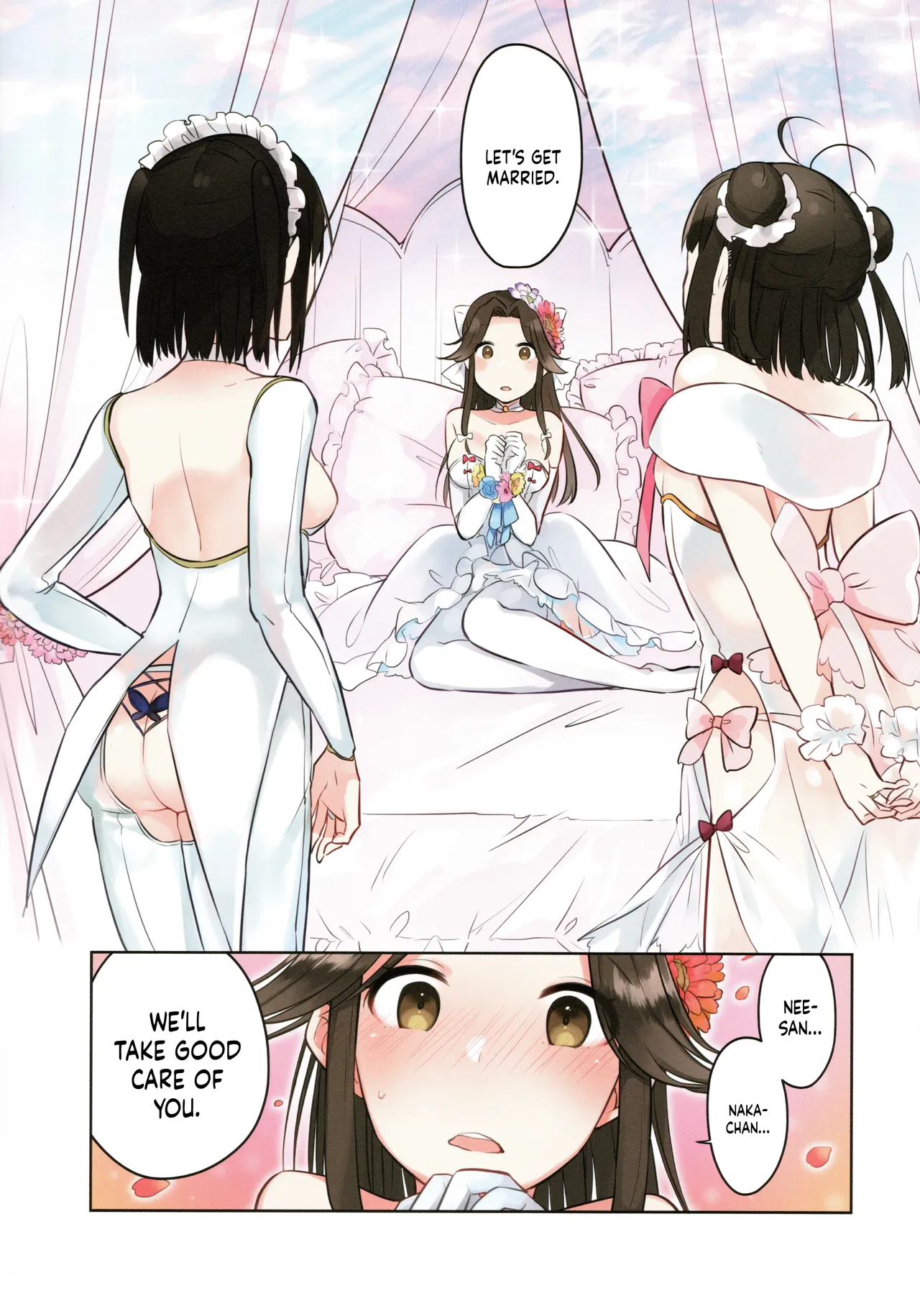 Ame no Kaori o Junpaku ni Somete | Fluttering White Hydrangea page 4 full