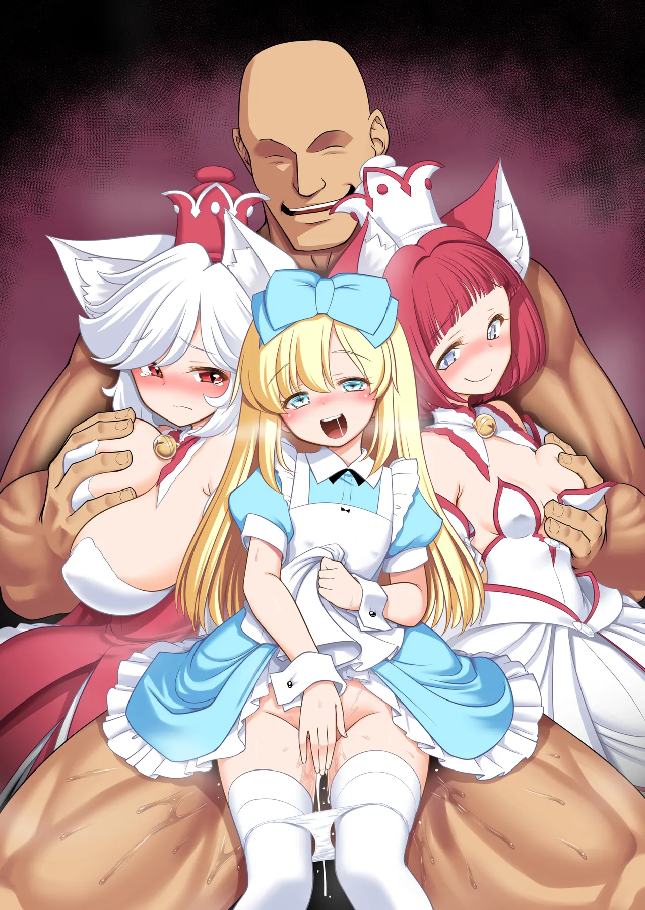 Monogatari Dori ni Shika Ugokenai Ehon no Naka no Alice-tachi wa Kagami no Kuni demo Ecchi na Koto Yaritai Houdai | Having My Way With Alice And Friends In The World Beyond The Mirror Too! page 2 full